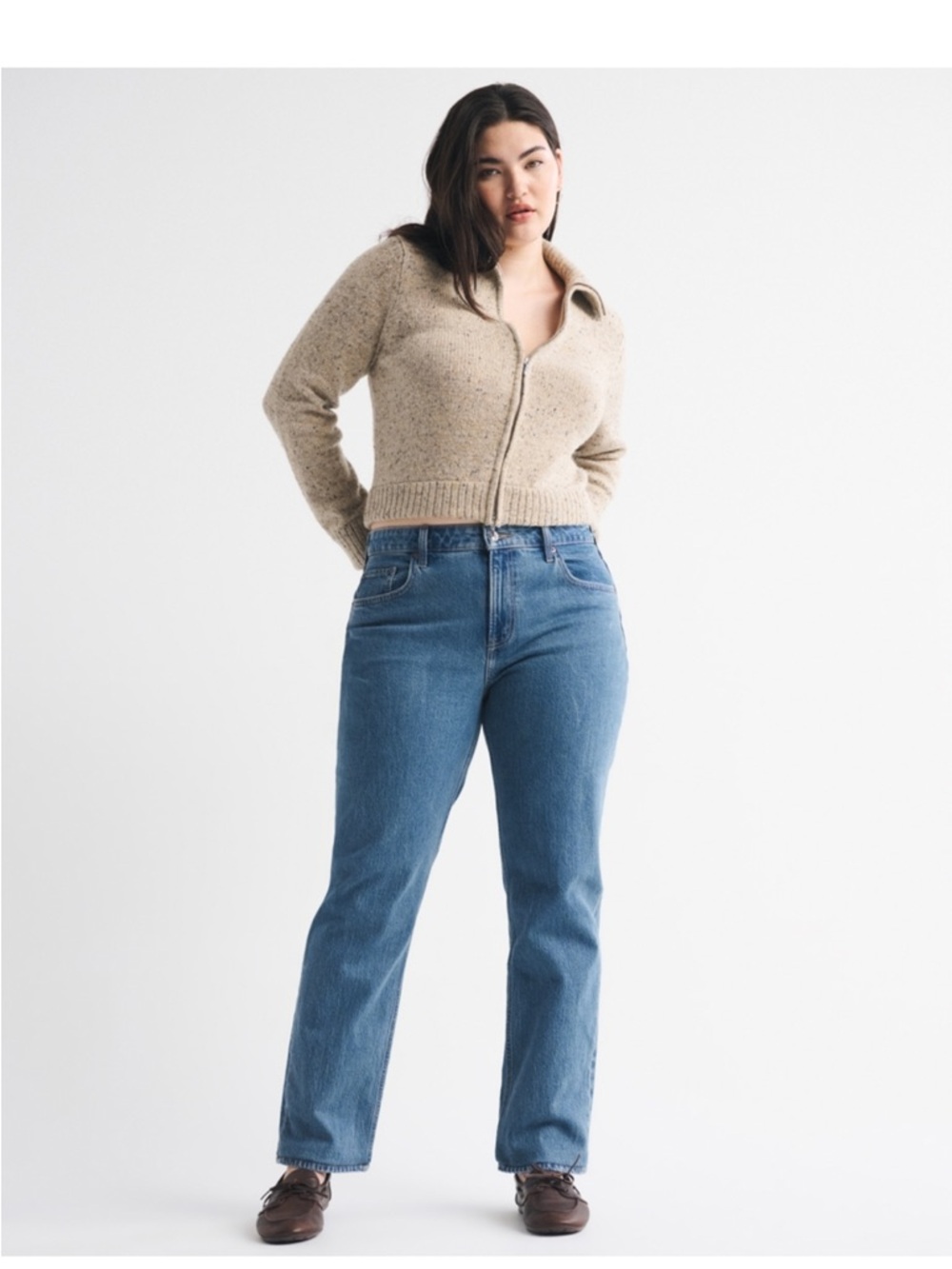 Abercrombie & Fitch Straight-Leg Jeans in Medium Blue